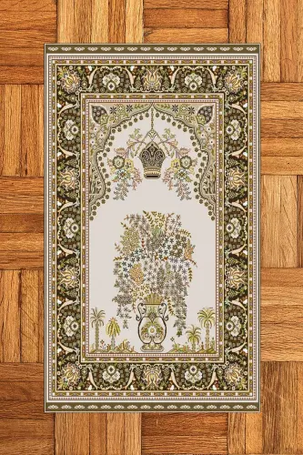 Digitally Printed Washable Classic Pattern Gift Prayer Rug 70x130, Prayer Rug-29-coffee,-BROWN - 4