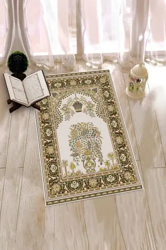 Digitally Printed Washable Classic Pattern Gift Prayer Rug 70x130, Prayer Rug-29-coffee,-BROWN - 8