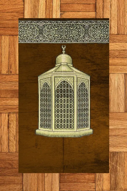 Digitally Printed Washable Gift Elegant Prayer Rug Prayer Rug 70x130, Prayer Rug-41-coffee,-BROWN - 2
