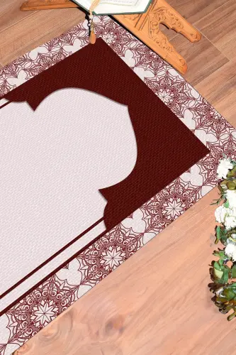 Digitally Printed Washable Gift Prayer Rug 70x130cm, SECCADE-25-KIRMIZI,-KIRMIZI - EY HOME (1)