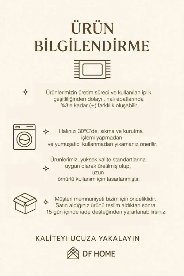 Dijital Baskı Jüt-hasır Yıkanabilir Kaymaz Taban Salon Halısı Mutfak Halısı Koridor Halısı Yolluk-bej - 4