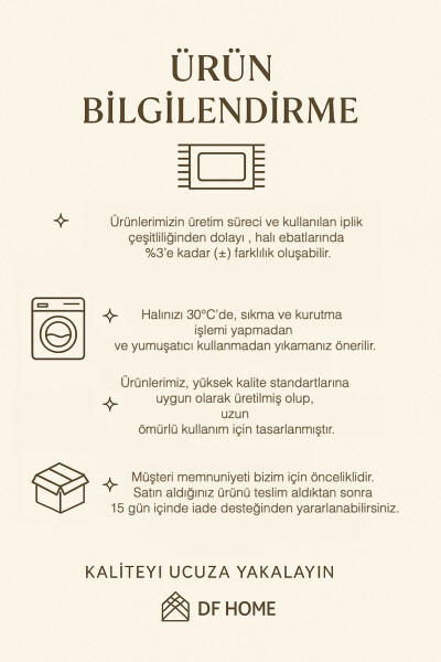 Dijital Baskı Jüt-hasır Yıkanabilir Kaymaz Taban Salon Halısı Mutfak Halısı Koridor Halısı Yolluk - bej - 4