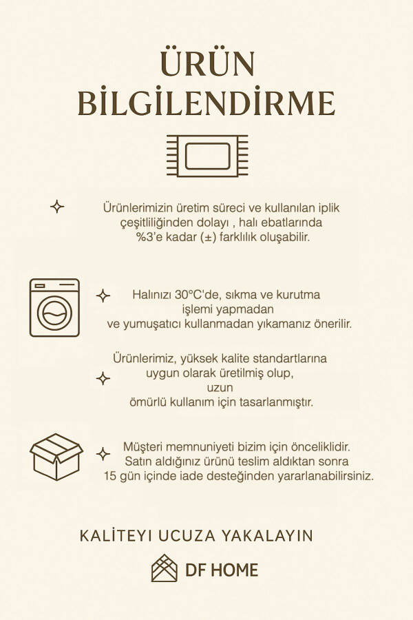 Dijital Baskı Jüt-hasır Yıkanabilir Kaymaz Taban Salon Halısı Mutfak Halısı Koridor Halısı Yolluk - bej - 4
