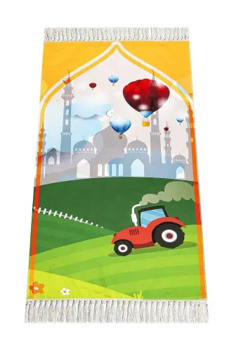 Dijital Baskılı Çocuk Seccadesi - Balonlu Camili - 44 X 78 cm. - Balonlu Camili 2 
