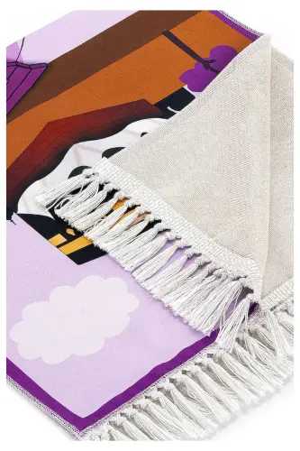 Dijital Baskılı Çocuk Seccadesi - Kayıklı Kabeli - 44 X 78 cm. - Kayık Kabeli - 3