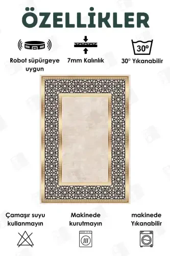 Dijital Baskılı Dört Mevsim Yıkanabilir Kaymaz Taban Çocuk Halısı,yolluk,mutfak Ve Salon Halısı (12)-kare - 4
