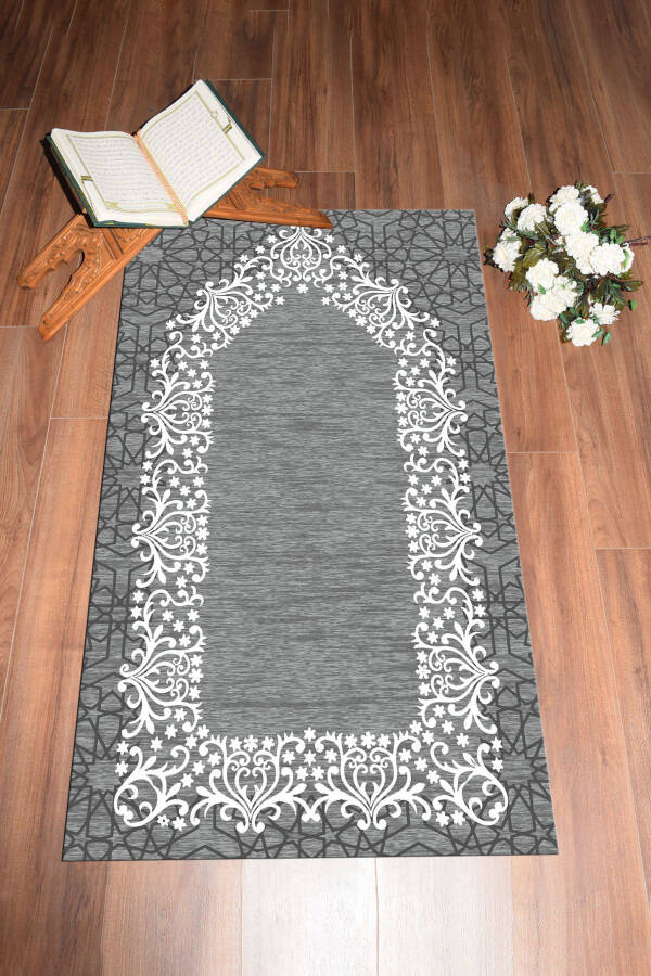 Dijital Baskılı Yıkanabilir Sade Şık Namazlık Seccade 70x130 cm. - 6