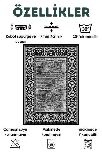 Dijital Bosma Bilan To'rt Fasl Yuviladigan Sirpanmaydigan Taglik Bolalar Gilami, yo'lakcha, oshxona Va Mehmonxona Gilami (13)-ANTRASIT 