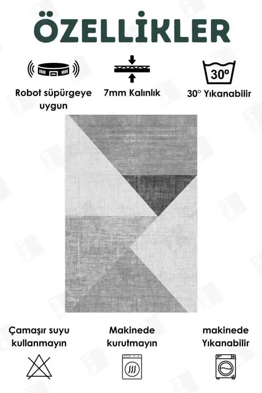 Dijital Bosma Bilan To'rt Fasl Yuviladigan Sirpanmaydigan Taglik Bolalar Gilami, yo'lakcha, oshxona va mehmonxona gilami (2)-pramit - 2