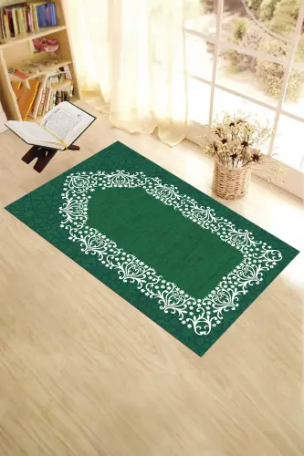 Dijital bosma bilan yuviladigan oddiy chiroyli namozlik joynamozi 70x130 sm. , SECCADE-12-YEŞİL,-YEŞİL - 8