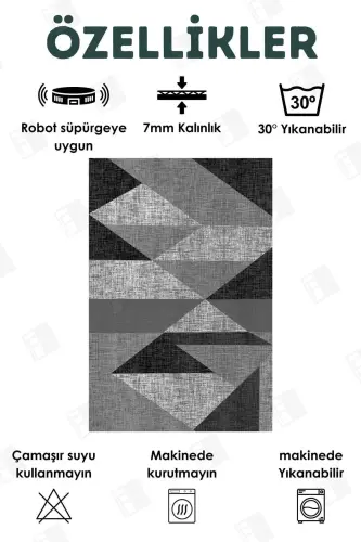 Dijital Bosma To'rt Fasl Yuviladigan Sirpanmaydigan Taglik Bolalar Gilami, yo'lak, oshxona va mehmonxona Gilami (1)-pramit - 3