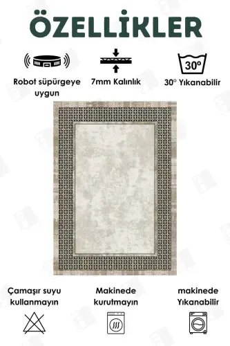 Dijital Bosma To'rt Fasl Yuviladigan Sirpanmaydigan Taglik Bolalar Gilami, yo'lakcha, oshxona Va Mehmonxona Gilami (15)-kvadrat - 2