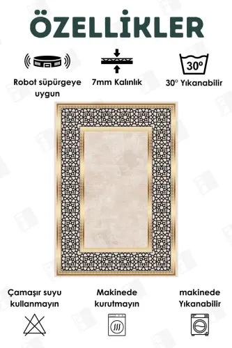 Dijital Bosmali To'rt Fasl Yuviladigan Sirpanmaydigan Taglik Bolalar Gilami, yo'lakcha, oshxona Va Mehmonxona Gilami (12)-kvadrat - 5
