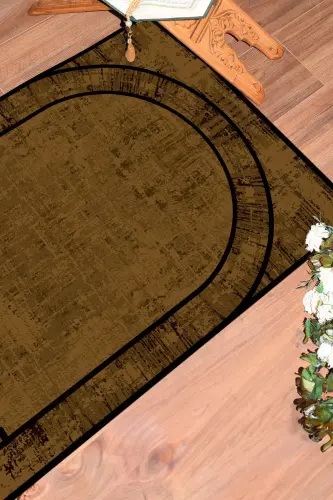 Dijital bosmali yuviladigan oddiy naqshli sovg'alik namozlik joynamoz 70x130, SECCADE-39-KAHVERANGI,-KAHVERANGI - 17