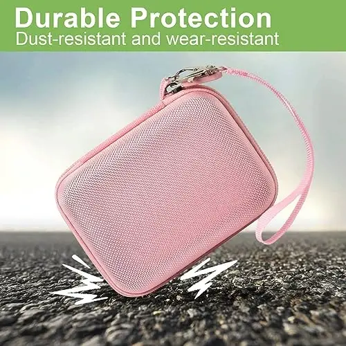 Digital Camera Case Compatible with VAHOIALD FHD 1080P/ for CAMKORY Digital Point and Shoot/for KODAK PIXPRO FZ45-BK 16MP Vlogging/for IWEUKJLO/for Nsoela, Holder for SD Card More- Pink (Box Only) - 5
