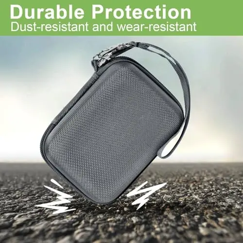 Digital Camera Case Compatible with VAHOIALD FHD 1080P/ for CAMKORY Digital Point and Shoot/for KODAK PIXPRO FZ45-BK 16MP Vlogging/for IWEUKJLO/for Nsoela, Holder for SD Card More- Grey (Box Only) - 4