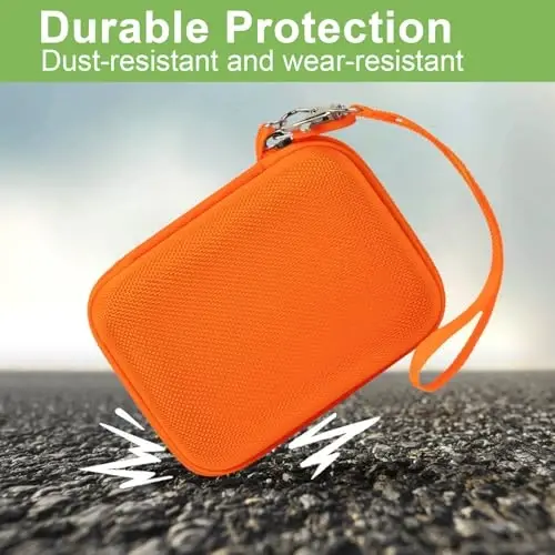 Digital Camera Case Compatible with VAHOIALD FHD 1080P/ for CAMKORY Digital Point and Shoot/for KODAK PIXPRO FZ45-BK 16MP Vlogging/for IWEUKJLO/for Nsoela, Holder for SD Card More- Orange (Box Only) - 5