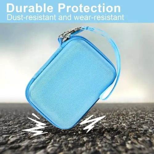 Digital Camera Case Compatible with VAHOIALD FHD 1080P/ for CAMKORY Digital Point and Shoot/for KODAK PIXPRO FZ45-BK 16MP Vlogging/for IWEUKJLO/for Nsoela, Holder for SD Card More- Blue (Box Only) - 5