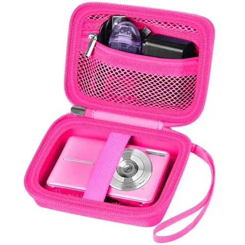 Digital Camera Case Compatible with VAHOIALD FHD 1080P/ for CAMKORY Digital Point and Shoot/for KODAK PIXPRO FZ45-BK 16MP Vlogging/for IWEUKJLO/for Nsoela, Holder for SD Card More- (Box Only) 