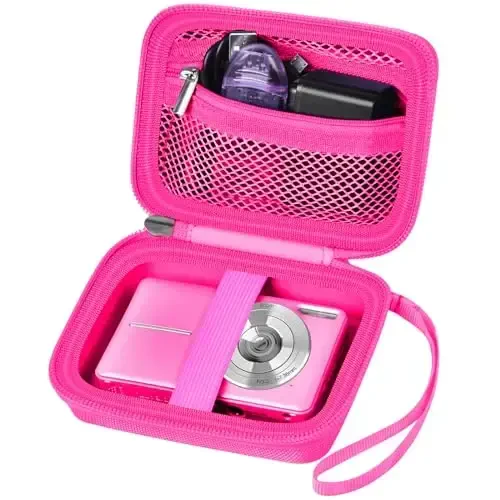 Digital Camera Case Compatible with VAHOIALD FHD 1080P/ for CAMKORY Digital Point and Shoot/for KODAK PIXPRO FZ45-BK 16MP Vlogging/for IWEUKJLO/for Nsoela, Holder for SD Card More- (Box Only) - MODAZONE