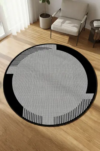 Dijital Kaymaz Yıkanabilir Jüt Görünümlü Salon Halısı Mutfak Halısı Balkon Halısı Yolluk Ev Dekor - Çok Renkli - 4