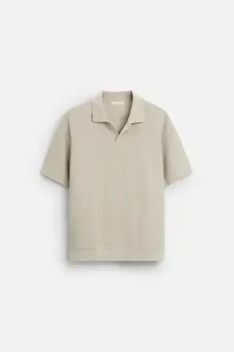 DİK DOKULU POLO T-SHIRT-Yeşilimsi - 6