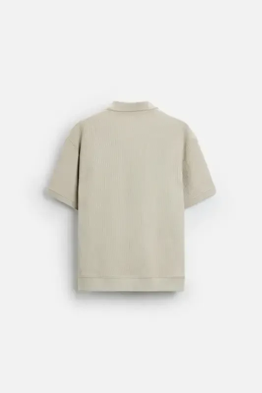 DİK DOKULU POLO T-SHIRT-Yeşilimsi - 7