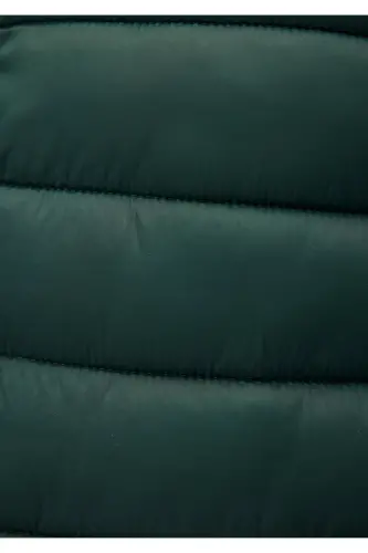 Dik Yaka Yeşil Şişme Mont 0110016-85173 - Koyu Yeşil-89163 - 7