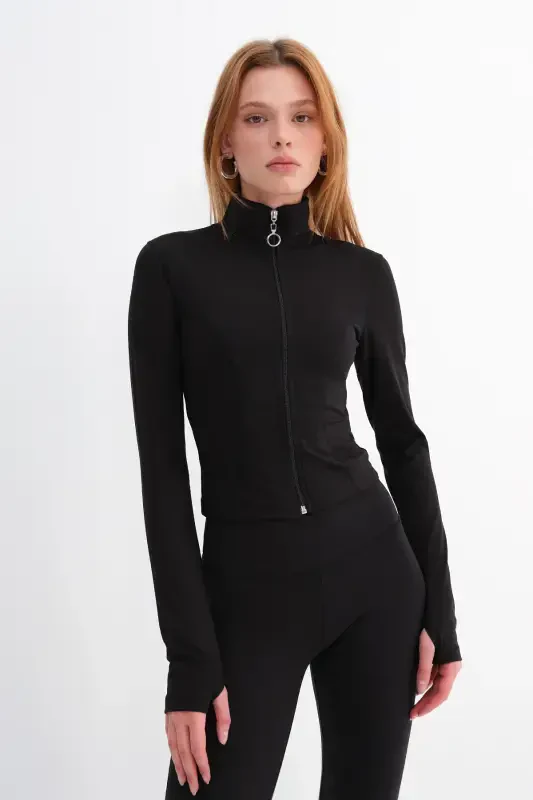 Дикая Воротник Молния Базовая Толстовка H7105-p12 - 2