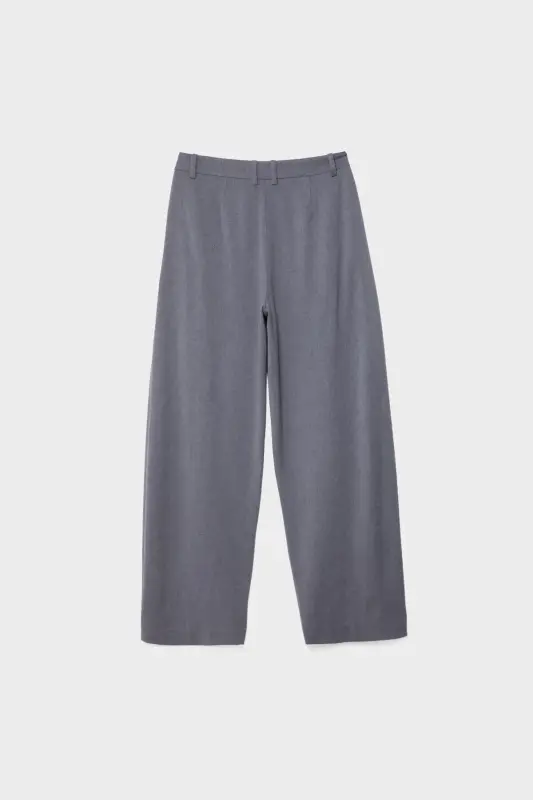 Dikiş detaylı smart baggy pantolon - Koyu gri - 6