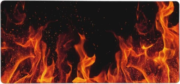 Extra Large Gaming Mouse Pad with Stitched Edges, Extended Full Desk Mousepad Gaming Non Slip Rubber Base Mice Pads for Work & Game & Office & Home (XXXL Fire Theme Mousepad 35.5'''' x 16'''')-REDFLAME - 6