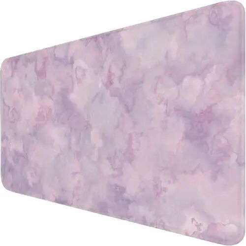 Large Extended Gaming Mouse Pad with Stitched Edges, (31.5X15.7In) Durable Non-Slip Natural Rubber Base, Waterproof Computer Keyboard Pad Mat for Esports Pros/Gamer/Desktop/Office/Home, Marble Purple - HSMIENK