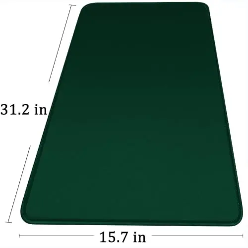 Gaming Mouse Pad with Stitched Edges, Durable Non-Slip Natural Rubber Base, Waterproof Computer Keyboard Pad Mat for Esports Pros/Gamer/Desktop/Office/Home - Green - 6
