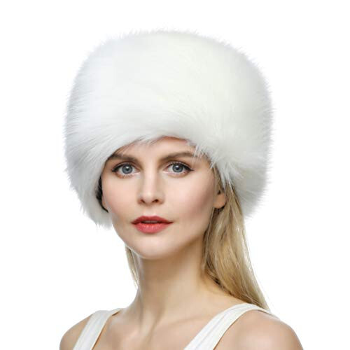 Dikoaina Faux Fur Cossack Russian Style Hat for Ladies Winter Hats for Women - 1