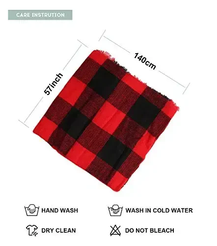 Dimore Trendy Plaid Blanket Scarf Women Big Oversized Long Scarves Warm Winter Tartan Checked Shawl Wrap Scarf Gift For Women - 4