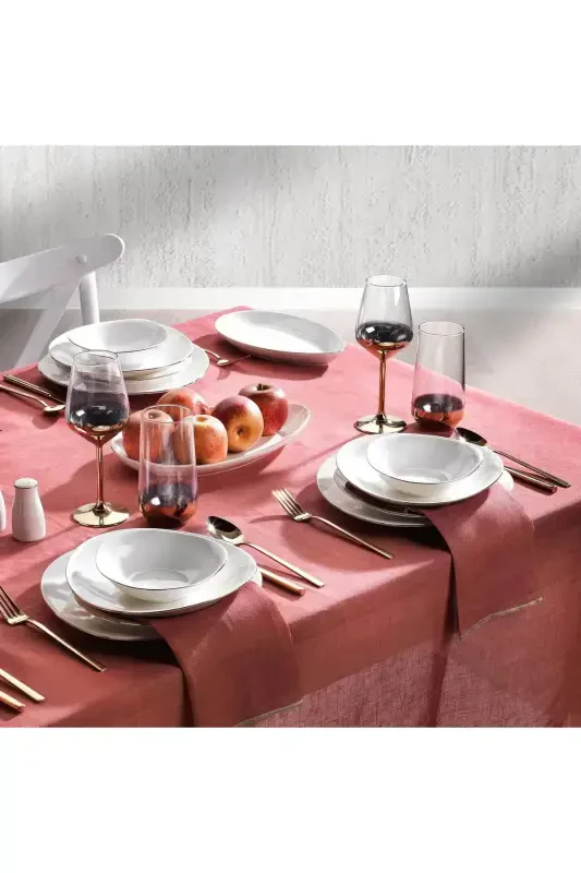 Dina Dinner Set - 56 Pieces - Gold - SCHAFER