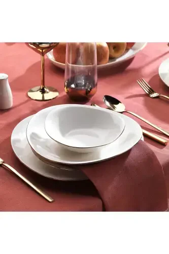 Dina Dinner Set - 56 Pieces - Gold - SCHAFER (1)