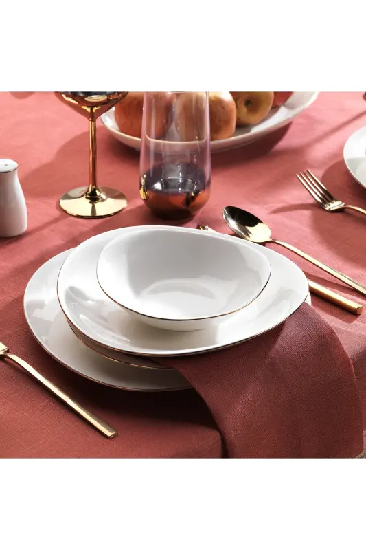 Dina Dinner Set - 56 Pieces - Gold - 2