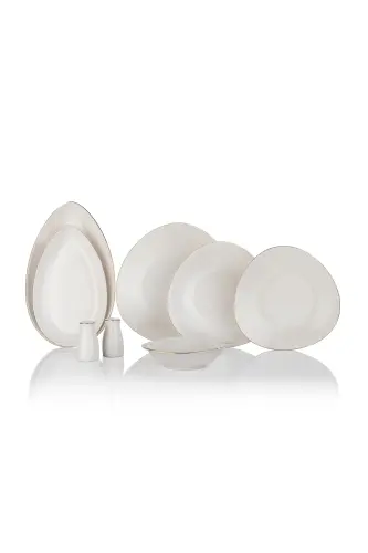 Dina Dinner Set - 56 Pieces - Gold - 6