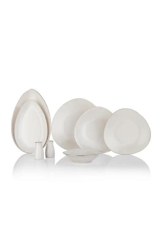 Dina Dinner Set - 56 Pieces - Gold - 6