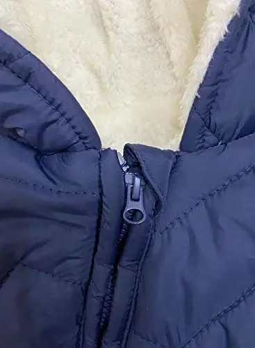 DINGDONG'S CLOSET Chaqaloq o'g'il qiz qishki qalpoqli puffer kurtka qo'lqopli qor kostyumi - 3