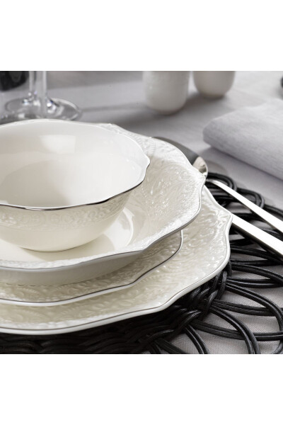 Dinner Set - 56 Pieces - Platinum - 4