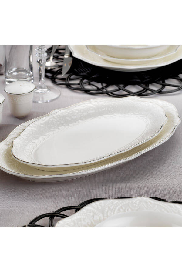 Dinner Set - 56 Pieces - Platinum - 5