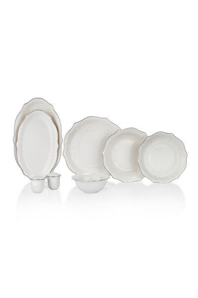 Dinner Set - 56 Pieces - Platinum - 7