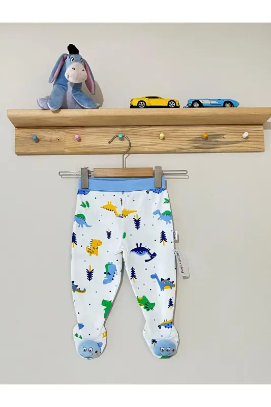 Dinosaur Patterned Slipper Pants - 1