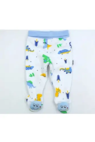 Dinosaur Patterned Slipper Pants - 3
