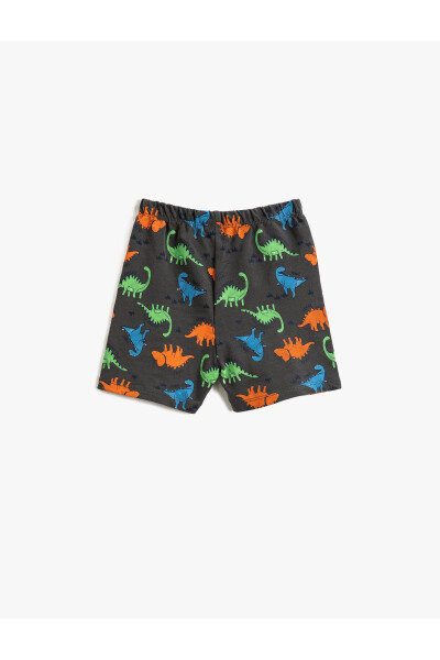 Dinosaur Print Shorts with Drawstring Waist - 11