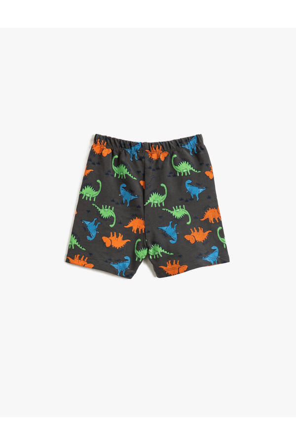 Dinosaur Print Shorts with Drawstring Waist - 8