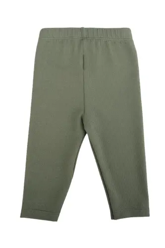 Dinoworld Ribbed Baby Leggings-GREEN - BEBELOP (1)