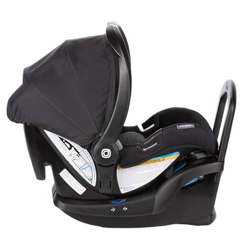 Diono LiteClik 30 R SafePlus Infant Car Seat and Base, Rear-Facing for Infants 4-30lbs, SafePlus Engineering, with Infant Insert, UPF 50+ Sunshade (Black) - 2